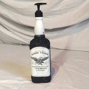 Jesse James Bourbon Whiskey bottle soap dispenser